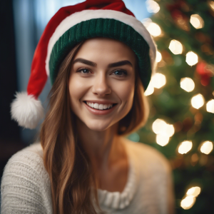 Daisy Flowers - Santa hat 2